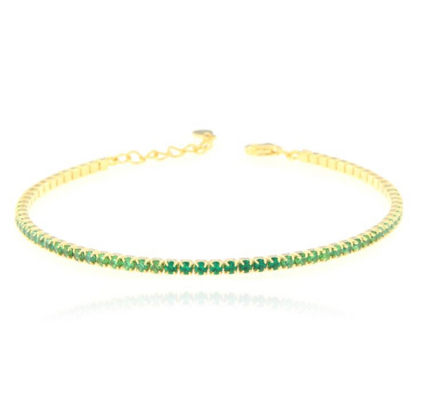 BRACCIALE ARGENTO ZIRCONE TENNIS REGOLABILE