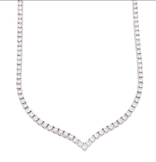 COLLIER ARGENTO ZIRCONE TENNIS V