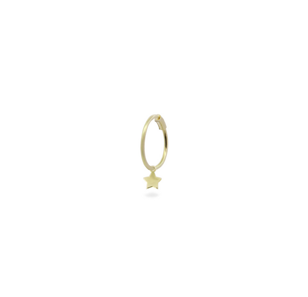 MONO-ORECCHINO CERCHIO MINI HOOP STELLA - ORO18KT