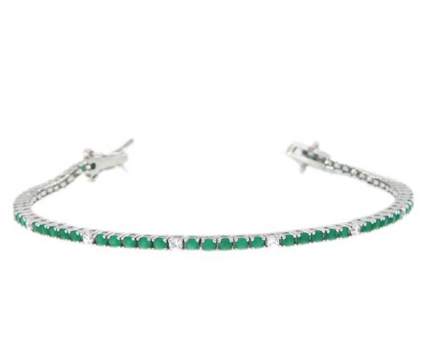 BRACCIALE ARGENTO ZIRCONE TENNIS